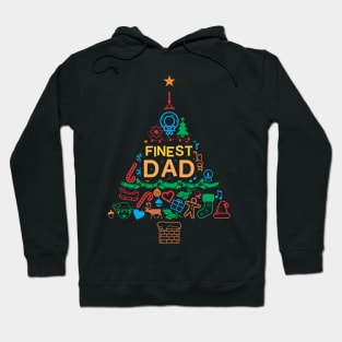 Finest Dad Gift - Xmas Tree 2 - Christmas Hoodie